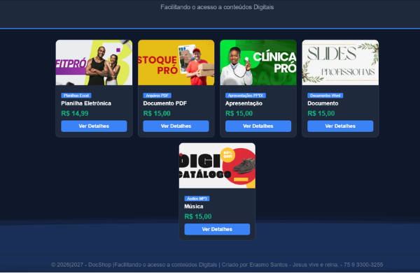 DOCSHOP — SUA PLATAFORMA DIGITAL DE DOCUMENTOS E SERVIÇOS**